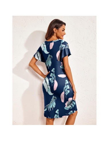 Camisón de Mujer Ekouaer Manga Corta Viscosa S-XXL