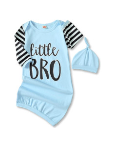 Conjunto de Pijama de Noche para Bebé Little Bro 0-6 Meses