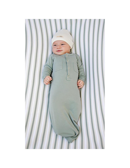 Vestido Orgánico para Bebés L'ovedbaby Verde Mar 0-3 Meses