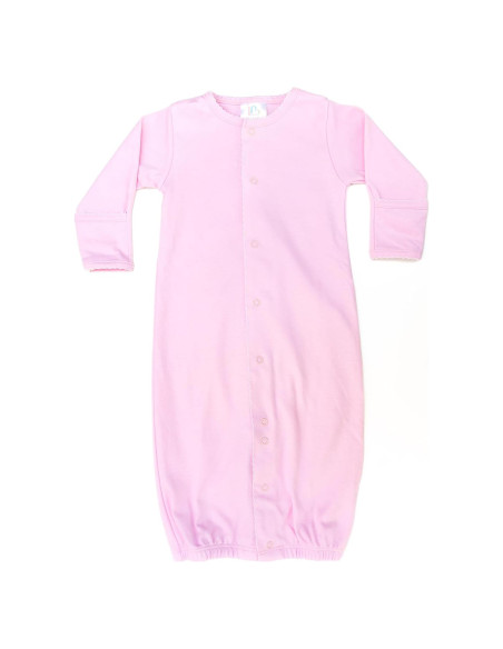 Bata Convertidora Bebé 100% Algodón Pima Rosa 0-3 Meses