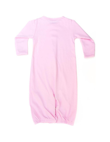 Bata Convertidora Bebé 100% Algodón Pima Rosa 0-3 Meses