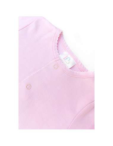 Bata Convertidora Bebé 100% Algodón Pima Rosa 0-3 Meses