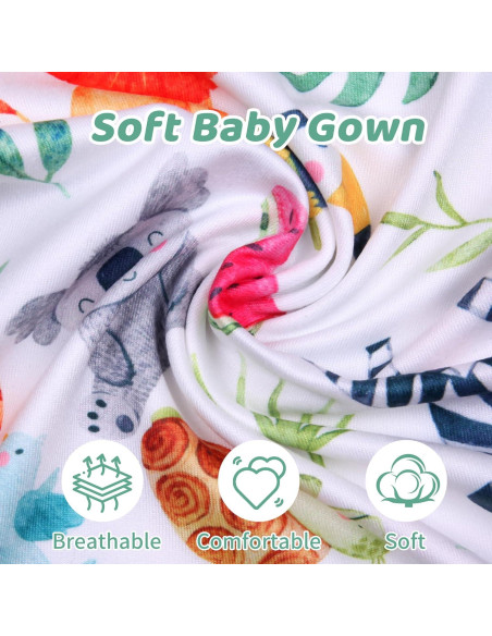 Vestido de Dormir para Bebé Niña MVUOCR Multicolor con Manoplas