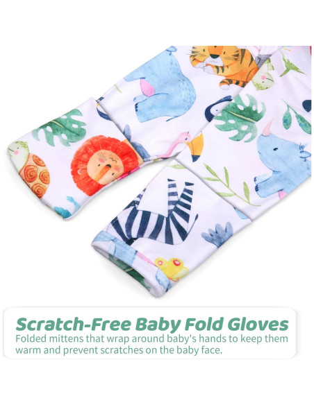 Vestido de Dormir para Bebé Niña MVUOCR Multicolor con Manoplas