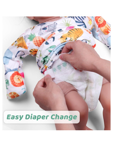 Vestido de Dormir para Bebé Niña MVUOCR Multicolor con Manoplas