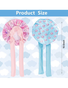 3 Gorras de Seda para Niñas - Gorro de Dormir Suave y Transpirable 2