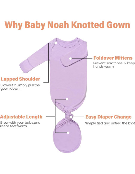 Vestido Anudado Bebé Noah con Sombrero y Diadema - 0-6 Meses