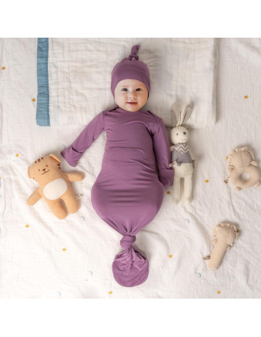 Vestido Anudado Bebé Noah con Sombrero y Diadema - 0-6 Meses