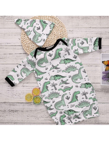 Pijamas de Dinosaurio COLOOM para Bebés 0-6M, Saco de Dormir
