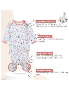 Conjunto de Gowns Anudados para Bebé Milagroso 6-12 Meses 2