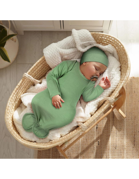 Vestido Anudado para Bebé 0-6 Meses Mikccer Azul Suave