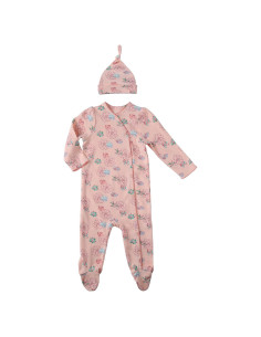 Pijama de bebé Asher y Olivia 100% Algodón Flores Ruborizadas 6-9 Meses