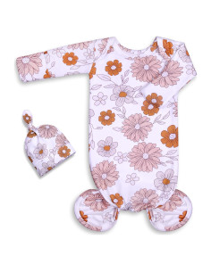 Vestido de Bebé Niña Recién Nacida Mikccer 0-6 Meses con Guantes