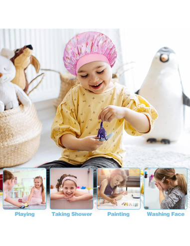 4 Gorros de Satén para Niños COCPOK - Diseño Unicornio