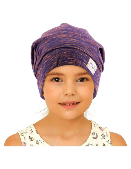 Gorro de Satén para Niños Sent Hair 4-10 Años Púrpura