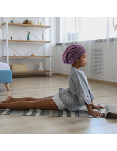 Gorro de Satén para Niños Sent Hair 4-10 Años Púrpura