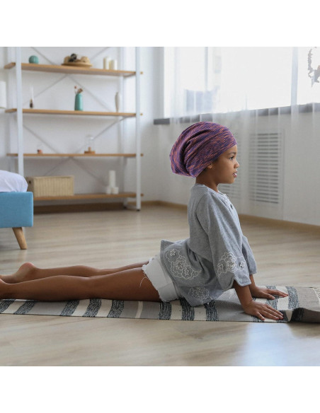 Gorro de Satén para Niños Sent Hair 4-10 Años Púrpura