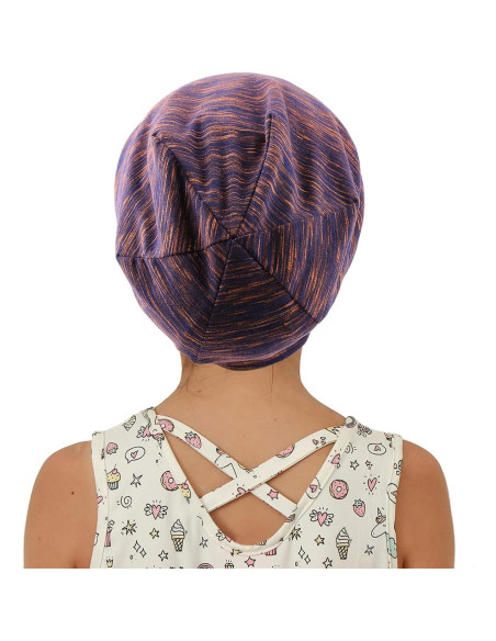 Gorro de Satén para Niños Sent Hair 4-10 Años Púrpura