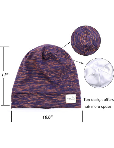 Gorro de Satén para Niños Sent Hair 4-10 Años Púrpura