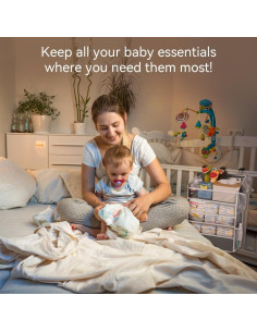 Organizador de Pañales Colgante WishJazz XL - Capacidad 90+ Pañales 2
