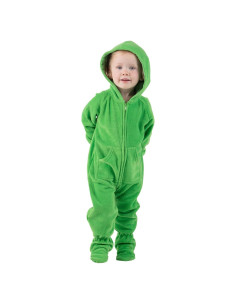 Pijamas con pies para bebés - Sudadera de forro polar XL Verde