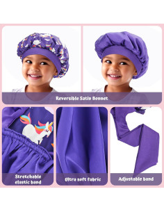 Gorras Reversibles para Niñas Lolalet - Gorro de Seda 19x18cm 2