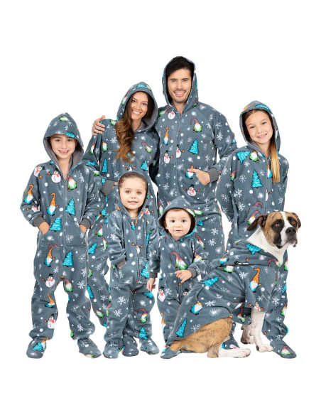 Pijamas con pies para toda la familia - Pijamas de felpa