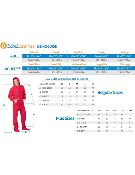 Pijamas con pies para toda la familia - Pijamas de felpa