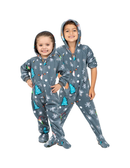 Pijamas con pies para toda la familia - Pijamas de felpa