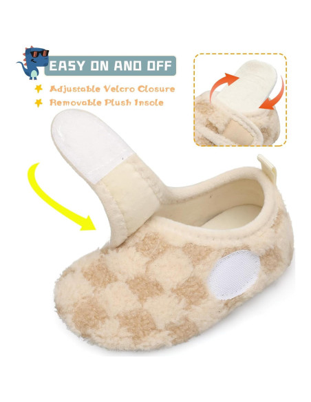 Zapatillas de casa Scurtain para niños 3.5-4.5, antideslizantes