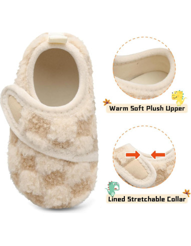 Zapatillas de casa Scurtain para niños 3.5-4.5, antideslizantes