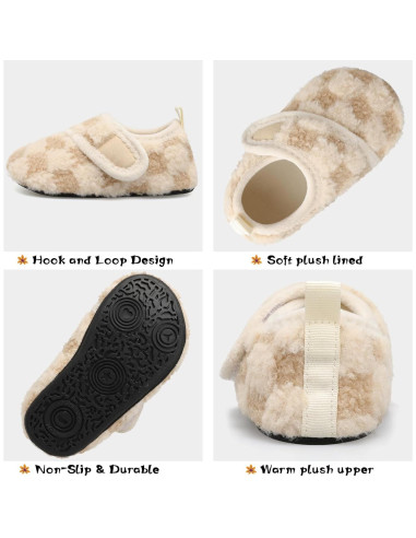 Zapatillas de casa Scurtain para niños 3.5-4.5, antideslizantes
