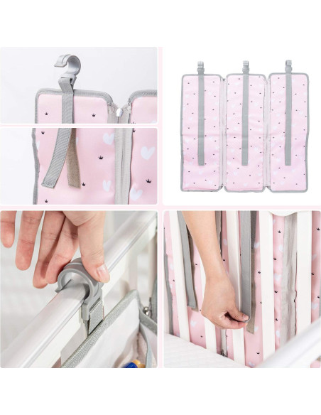 Organizador de Pañales Colgante Orzbow Rosa 7 Áreas Desmontable