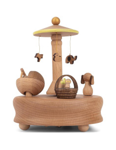 Figurita Musical de Madera Cottage Garden Bebé Durmiendo 15 cm 2