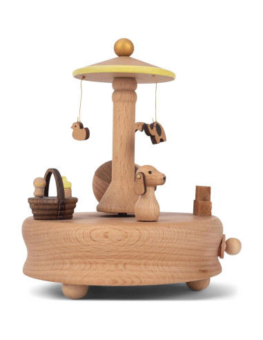 Figurita Musical de Madera Cottage Garden Bebé Durmiendo 15 cm