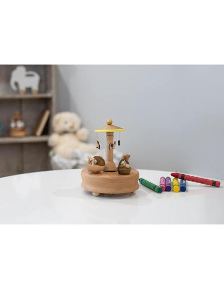 Figurita Musical de Madera Cottage Garden Bebé Durmiendo 15 cm