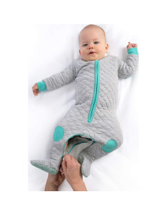 Pijama Acolchado de Algodón Baby Deedee Gris Melange 3-6 Meses 2