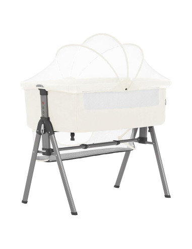 Cuna portátil Dream On Me Lotus Marfil, altura ajustable