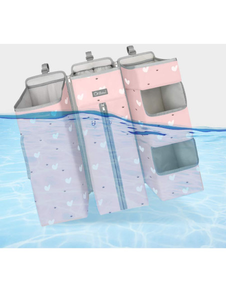 Organizador de Pañales Colgante Orzbow Rosa 7 Áreas Desmontable