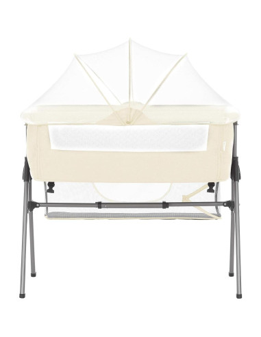Cuna portátil Dream On Me Lotus Marfil, altura ajustable