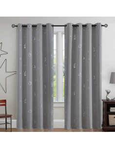 Cortinas Opacas Vangao 132x213 cm Espacio I Gris Set de 2 2