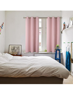 Cortinas Opacas BGment 96x114 cm Rosa Bebé - 2 Paneles Aislantes 2