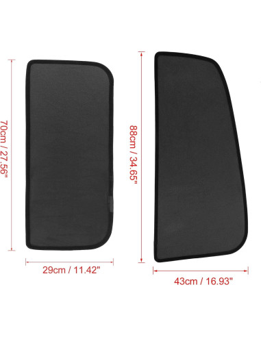 Cubiertas de Sombrillas Laterales Unifizz para Tesla Model X - 4 Pcs