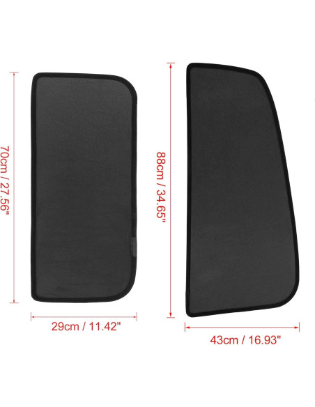 Cubiertas de Sombrillas Laterales Unifizz para Tesla Model X - 4 Pcs