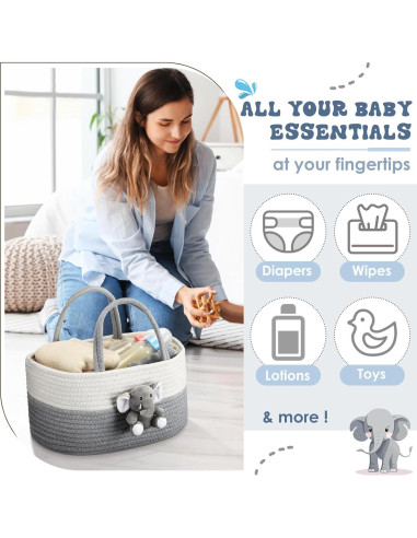 Carrito Organizador de Pañales FoldTier Elefante Grande