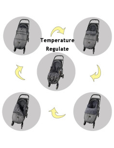 Saco de Silla de Paseo CozyMe Gris Melange Forro Polar 2