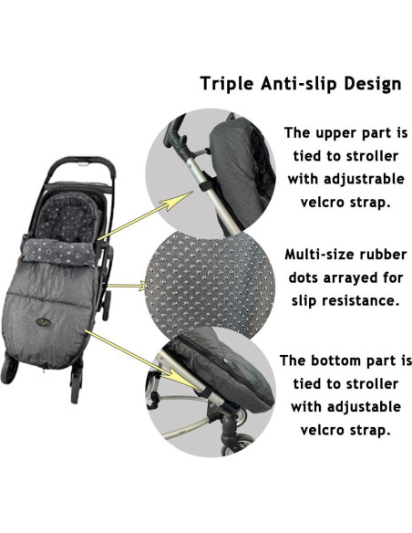 Saco de Silla de Paseo CozyMe Gris Melange Forro Polar