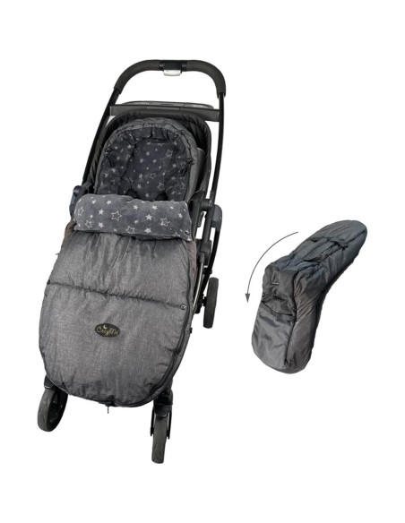 Saco de Silla de Paseo CozyMe Gris Melange Forro Polar