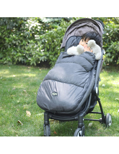 Saco de Silla de Paseo CozyMe Gris Melange Forro Polar