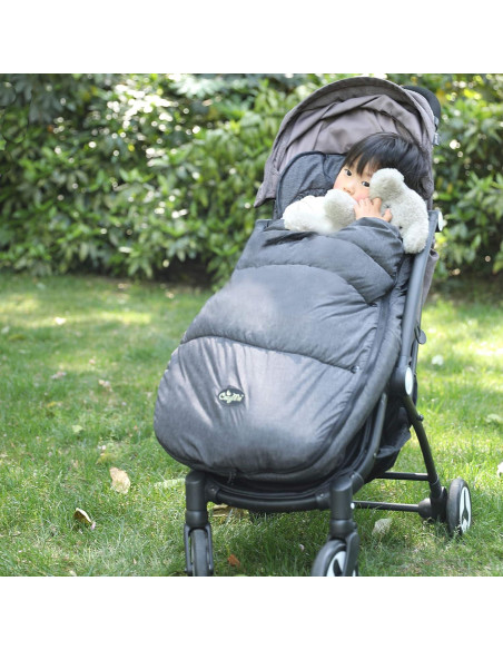 Saco de Silla de Paseo CozyMe Gris Melange Forro Polar